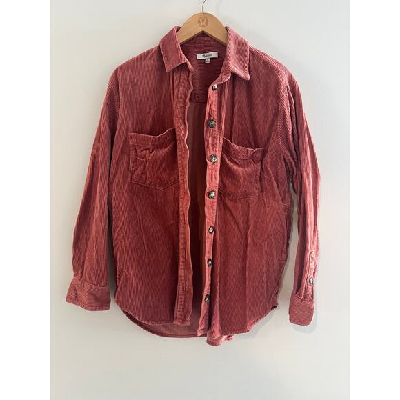Madewell Corduroy Sunday Shirt Button Down Rose Color Size Medium - Picture 3 of 10